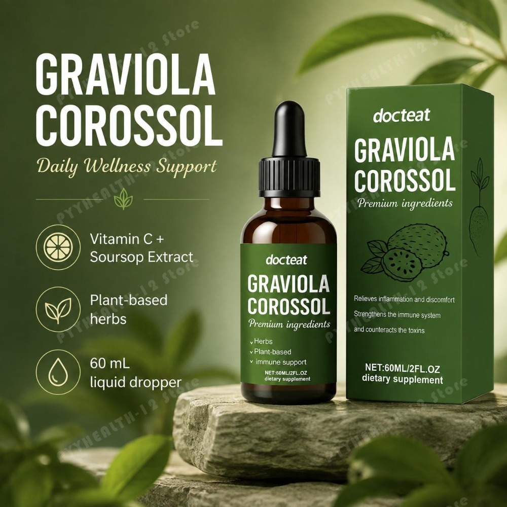 Herbal And Wellness Products - Gotas líquidas de graviola com vitamina