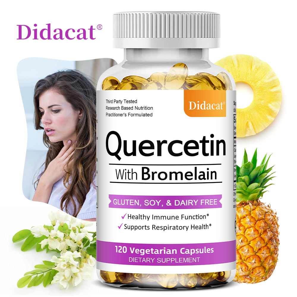 Wellness Quercetin - Cápsulas de Quercetina e Bromelaína, Apoiam