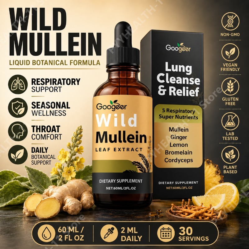 Herbal Wellness Blend - Gotas Líquidas de Mullein, Mistura Herbal
