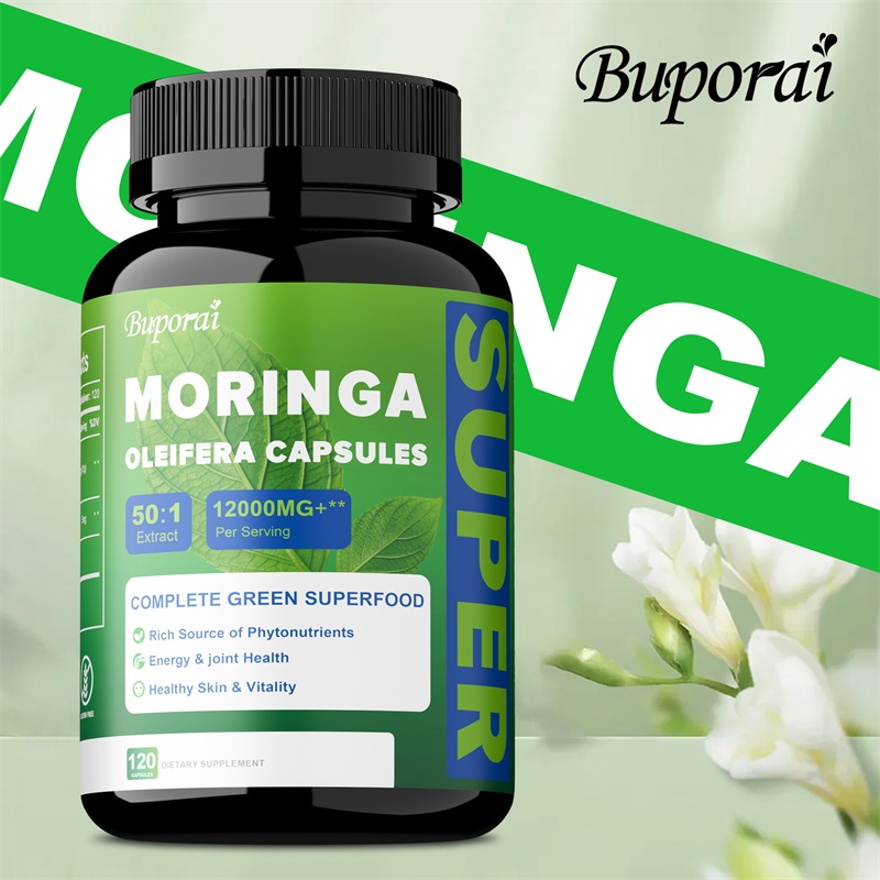 Moringa Leaf Powder - Cápsulas de Pó de Folha de