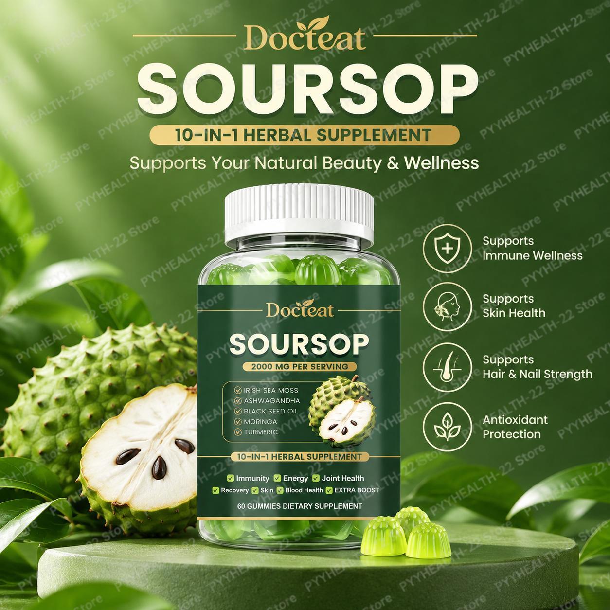 Herbal And Wellness Products - Gomas de Graviola, Mistura Herbal de