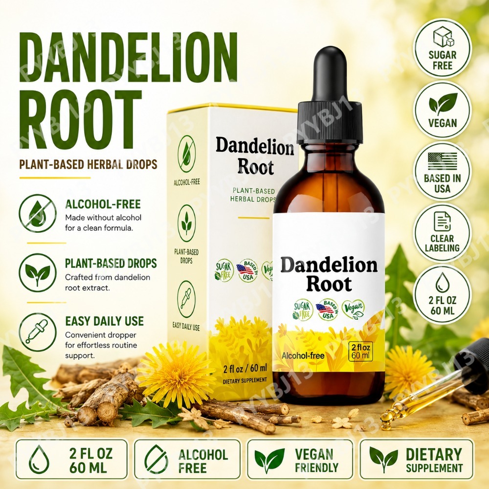 Herbal Wellness Blend - Suplemento de Raiz de Dente-de-leão: Tintura