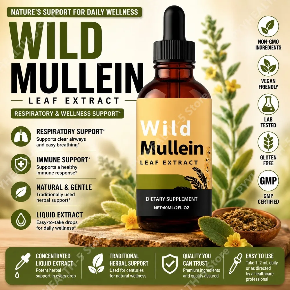 Gotas de Folha de Mullein com  - Herbal Wellness For You avaliação e preço