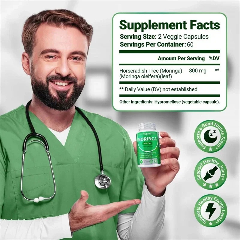 Cápsulas de pó de folha de mor - Moringa Leaf Powder avaliação e preço