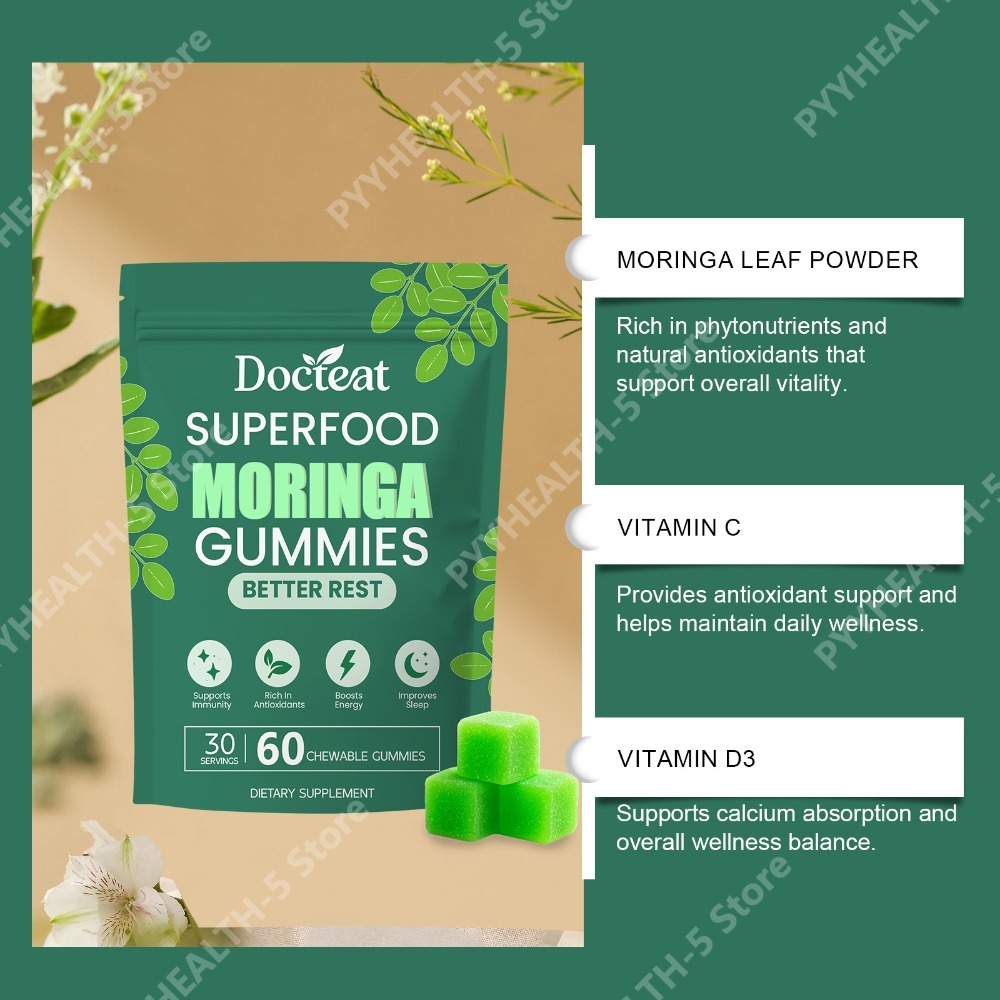 Gomas de Moringa Docteat com B - Moringa Leaf Powder avaliação e preço