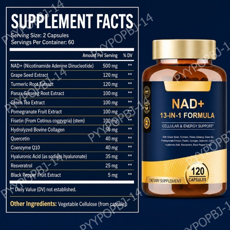 Cápsulas NAD+ 500mg 13-em-1 co - Wellness Quercetin avaliação e preço