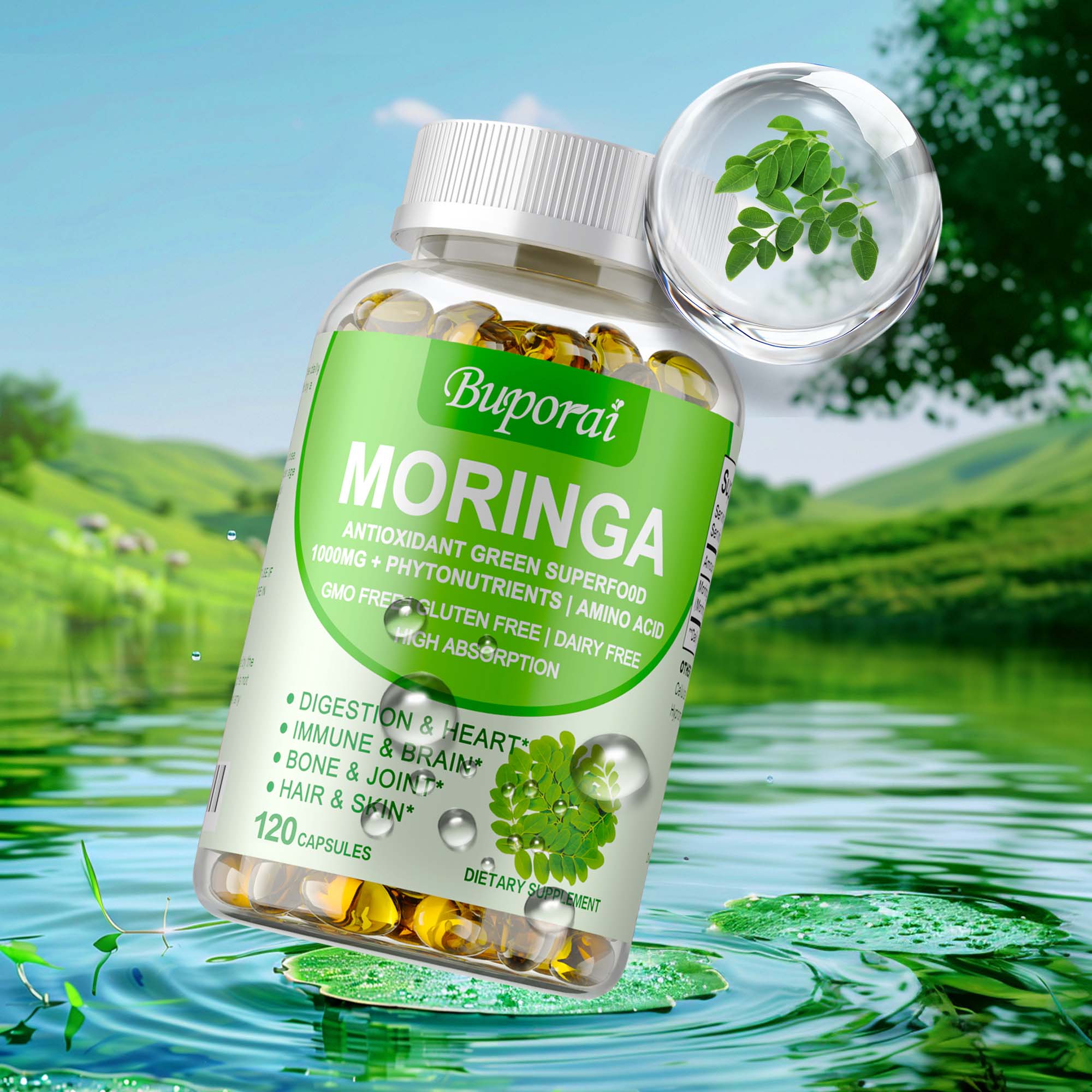 Cápsulas Moringa 1000mg - Apoi - Moringa Leaf Powder avaliação e preço